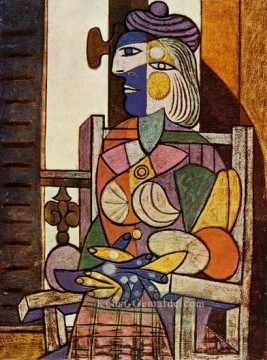  marie malerei - Femme assise devant la fenetre Marie Therese 1937 Kubismus